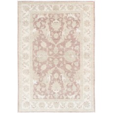 Hand Knotted Blush and Ivory Wool Area Rug | Turkish Floral Design Accent Rug