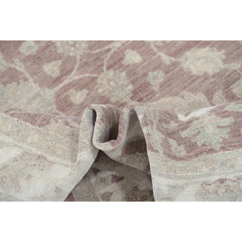 Hand Knotted Blush and Ivory Wool Area Rug | Turkish Floral Design Accent Rug Hand Knotted Blush and Ivory Wool Area Rug | Turkish Floral Design Accent Rug