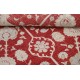 Hand Knotted Floral Area Rug with Red Field and Beige Border | Traditional Oushak Wool Carpet Hand Knotted Floral Area Rug with Red Field and Beige Border | Traditional Oushak Wool Carpet