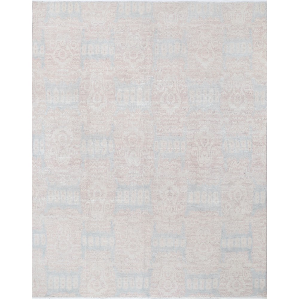 Hand Knotted Blush, Light Blue Wool Area Rug | Turkish Geometric Design Large Carpet for Living Room Hand Knotted Blush, Light Blue Wool Area Rug | Turkish Geometric Design Large Carpet for Living Room
