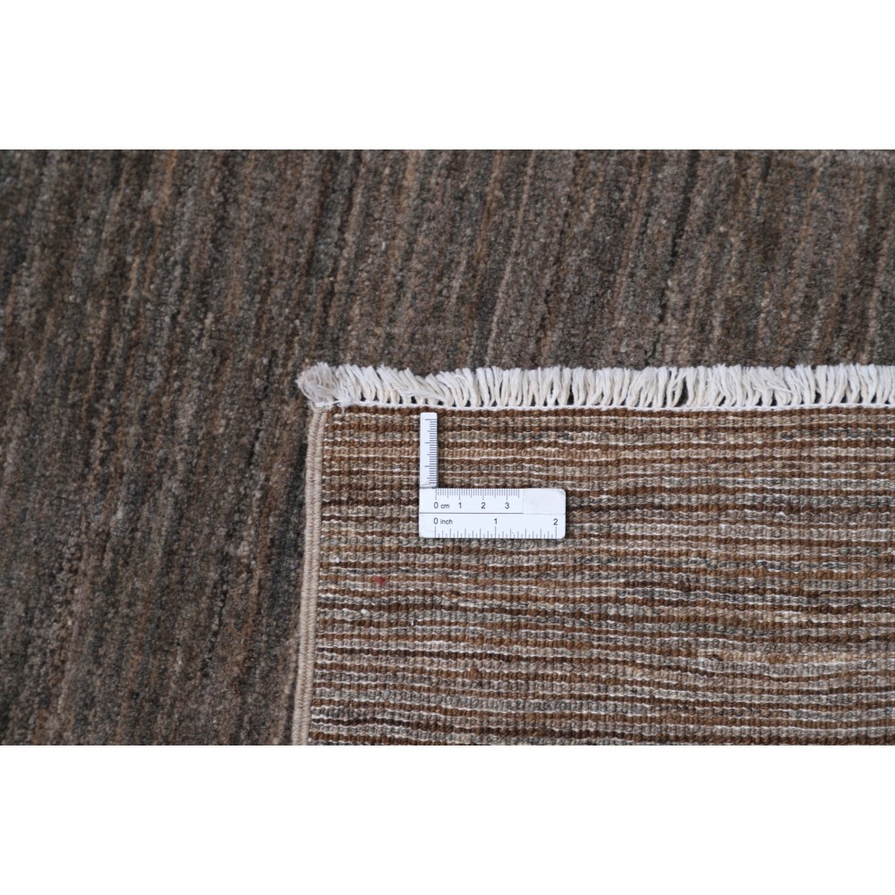 Hand Knotted Brown and Gray Wool Runner Rug | Modern Minimalist Hallway Rug | Stair Rug Hand Knotted Brown and Gray Wool Runner Rug | Modern Minimalist Hallway Rug | Stair Rug