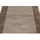 Hand Knotted Brown and Taupe Wool Small Area Rug with Minimal Border Design Hand Knotted Brown and Taupe Wool Small Area Rug with Minimal Border Design