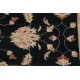 Hand Knotted Floral Oushak Large Area Rug with Black Field and Beige Border | 100% Wool Hand Knotted Floral Oushak Large Area Rug with Black Field and Beige Border | 100% Wool