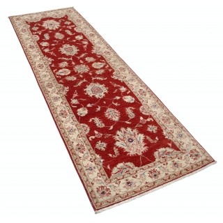 Floral Patterned Red Runner Rug for Corridor | Kitchen Rug | Handknotted Wool Hallway Rug