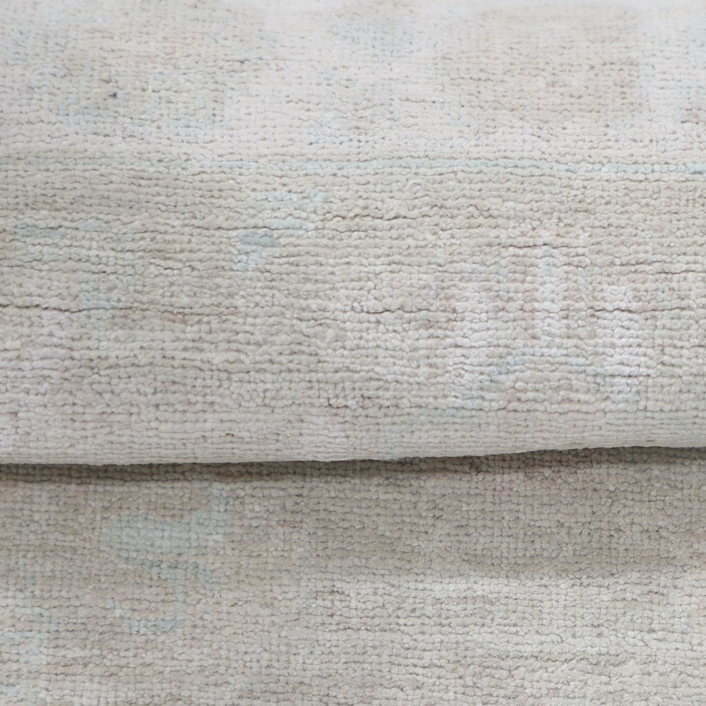 Beige Accent Rug with All-Over Floral Design | Hand Knotted Small Entryway Rug | 100% Wool Beige Accent Rug with All-Over Floral Design | Hand Knotted Small Entryway Rug | 100% Wool