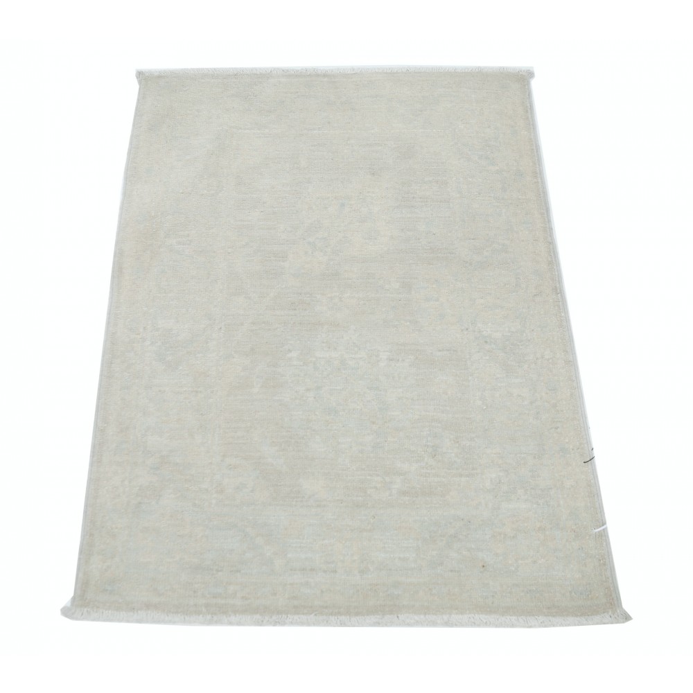 Decorative Beige Turkish Accent Rug | Handmade Small Rug | 100% Wool