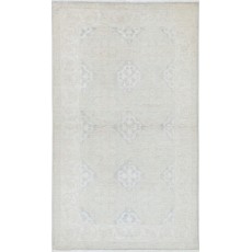 Traditional Handknotted Small Rug | Beige Accent Rug | Woolen Floor Covering