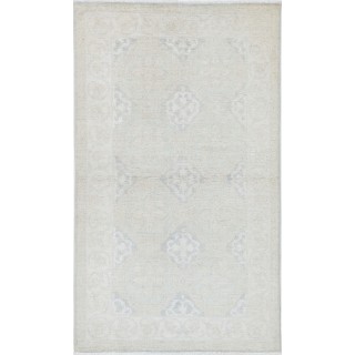 Traditional Handknotted Small Rug | Beige Accent Rug | Woolen Floor Covering
