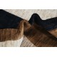 Hand Knotted Brown, Beige and Navy Blue Wool Area Rug | Modern Geometric Block Design Carpet Hand Knotted Brown, Beige and Navy Blue Wool Area Rug | Modern Geometric Block Design Carpet