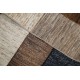 Hand Knotted Brown, Beige and Navy Blue Wool Area Rug | Modern Geometric Block Design Carpet Hand Knotted Brown, Beige and Navy Blue Wool Area Rug | Modern Geometric Block Design Carpet