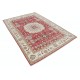 Hand Knotted Red, Ivory and Light Blue Wool Area Rug | Turkish Medallion Design Rug Hand Knotted Red, Ivory and Light Blue Wool Area Rug | Turkish Medallion Design Rug