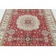 Hand Knotted Red, Ivory and Light Blue Wool Area Rug | Turkish Medallion Design Rug Hand Knotted Red, Ivory and Light Blue Wool Area Rug | Turkish Medallion Design Rug