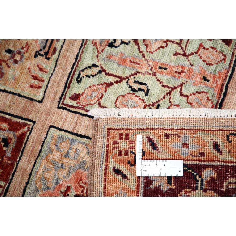 Hand Knotted Blush and Ivory Wool Area Rug | Turkish Floral Panel Design Rug Hand Knotted Blush and Ivory Wool Area Rug | Turkish Floral Panel Design Rug