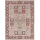 Hand Knotted Blush and Ivory Wool Area Rug | Turkish Floral Panel Design Rug Hand Knotted Blush and Ivory Wool Area Rug | Turkish Floral Panel Design Rug