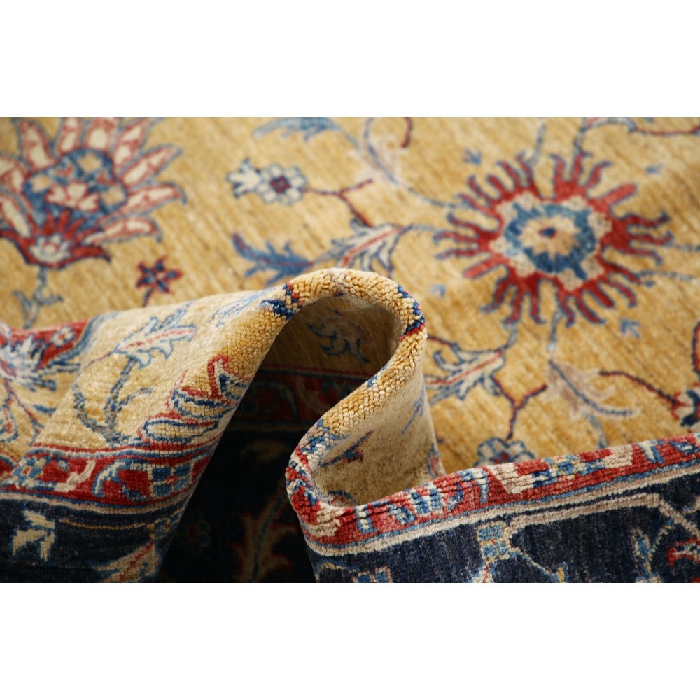 Handknotted Turkish Area Rug for Dining Room and Bedroom | Floral Oushak Rug for Living Room | 100% Wool