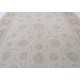 Hand Knotted Floral Area Rug with Beige Field and Red Border | Traditional Oushak Wool Carpet Hand Knotted Floral Area Rug with Beige Field and Red Border | Traditional Oushak Wool Carpet