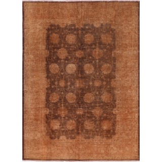 Hand Knotted Brown Large Area Rug for Living Room | 100% Wool