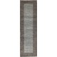 Hand Knotted Brown, Gray Wool Runner Rug | Modern Minimalist Hallway Rug