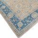 Hand Knotted Floral Rug, Beige and Light Blue Wool Area Rug, Oushak style Carpet Hand Knotted Floral Rug, Beige and Light Blue Wool Area Rug, Oushak style Carpet