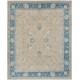 Hand Knotted Floral Rug, Beige and Light Blue Wool Area Rug, Oushak style Carpet Hand Knotted Floral Rug, Beige and Light Blue Wool Area Rug, Oushak style Carpet