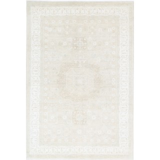 Hand Knotted Area Rug for Home Decor | High Quality Sustainable Home Decor | 100% Wool Beige Carpet