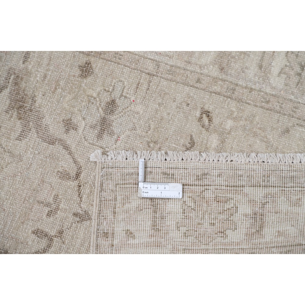 Floral Hallway Runner | Kitchen Runner Rug | Handknotted Corridor Rug | Beige Stair Rug | 100% Wool