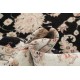 Hand Knotted Floral Turkish Area Rug with Black Field and Ivory Border | Wool Carpet for Home Decor Hand Knotted Floral Turkish Area Rug with Black Field and Ivory Border | Wool Carpet for Home Decor