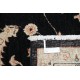 Hand Knotted Floral Turkish Area Rug with Black Field and Ivory Border | Wool Carpet for Home Decor Hand Knotted Floral Turkish Area Rug with Black Field and Ivory Border | Wool Carpet for Home Decor
