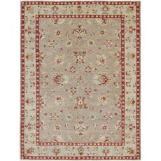 100% Natural Wool Hand Knotted Area Rug | Floral Turkish Oushak Rug for Living Room Decor