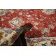 Hand Knotted Turkish Wool Area Rug, Red Floral Carpet with Ivory Border and Blue Details for Home Decor Hand Knotted Turkish Wool Area Rug, Red Floral Carpet with Ivory Border and Blue Details for Home Decor