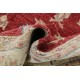 Hand Knotted Floral Area Rug with Red Field and Ivory Border | Turkish Oushak Wool Carpet Hand Knotted Floral Area Rug with Red Field and Ivory Border | Turkish Oushak Wool Carpet