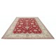 Hand Knotted Red and Beige Wool Area Rug | Turkish Floral Patterned Rug Hand Knotted Red and Beige Wool Area Rug | Turkish Floral Patterned Rug