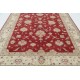 Hand Knotted Red and Beige Wool Area Rug | Turkish Floral Patterned Rug Hand Knotted Red and Beige Wool Area Rug | Turkish Floral Patterned Rug