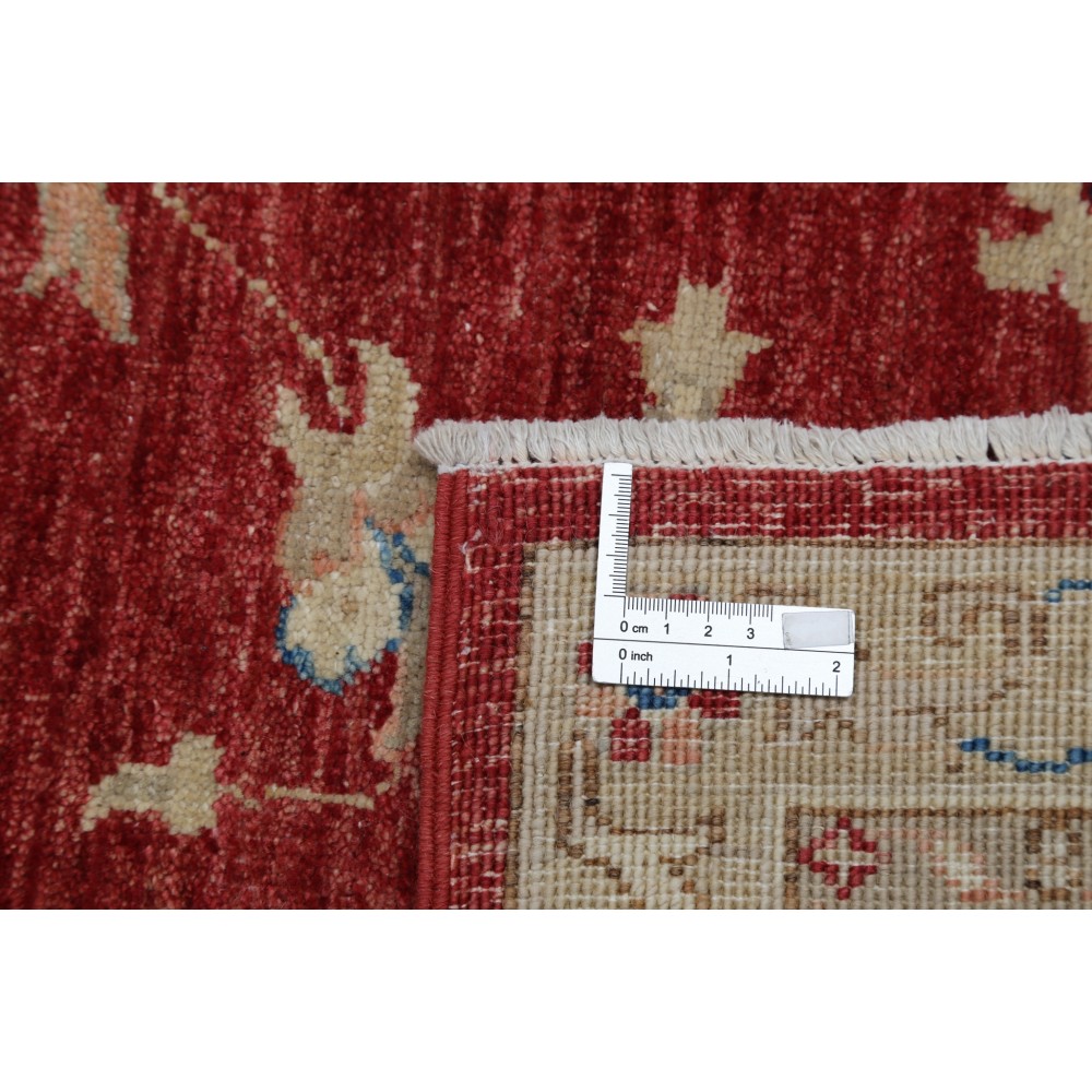 Hand Knotted Red and Beige Wool Area Rug | Turkish Floral Patterned Rug Hand Knotted Red and Beige Wool Area Rug | Turkish Floral Patterned Rug