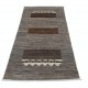 Hand Knotted Brown Area Rug, Geometric Tribal Pattern Accent Rug | All Wool Hand Knotted Brown Area Rug, Geometric Tribal Pattern Accent Rug | All Wool
