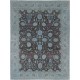 Hand Knotted Gray, Light Blue and Lavender Wool Area Rug | Turkish Floral Vase Design Carpet Hand Knotted Gray, Light Blue and Lavender Wool Area Rug | Turkish Floral Vase Design Carpet