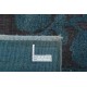 Hand Knotted Blue, Brown Long Runner Rug | Turkish Floral Hallway Rug | 100% Wool