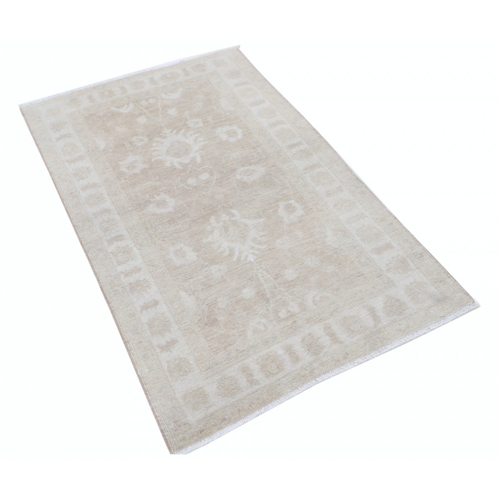 Hand Knotted Beige Accent Rug for Kitchen and Entryway | Traditional Bedside Rug | Woolen Floor Covering Hand Knotted Beige Accent Rug for Kitchen and Entryway | Traditional Bedside Rug | Woolen Floor Covering