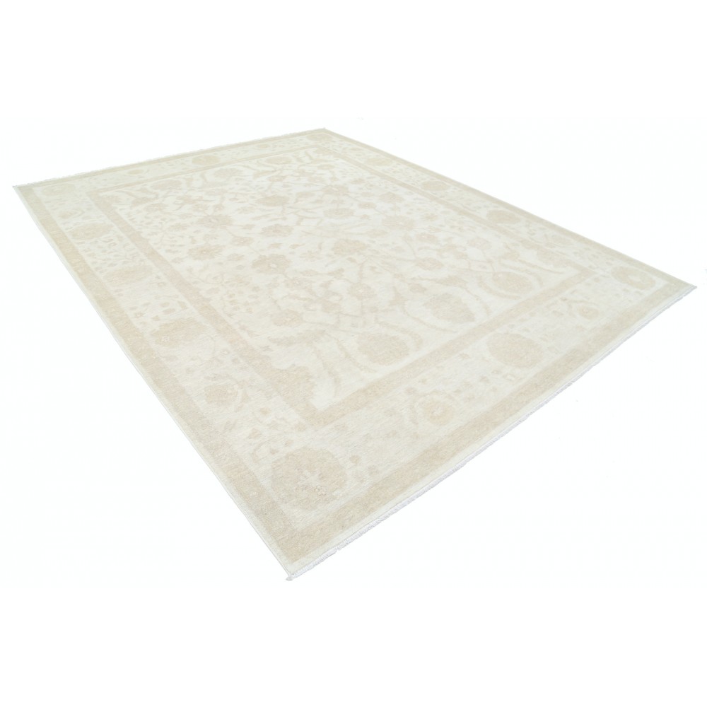 Hand Knotted Wool Large Area Rug | Floral Design Beige Carpet for Bedroom and Dining Room Hand Knotted Wool Large Area Rug | Floral Design Beige Carpet for Bedroom and Dining Room
