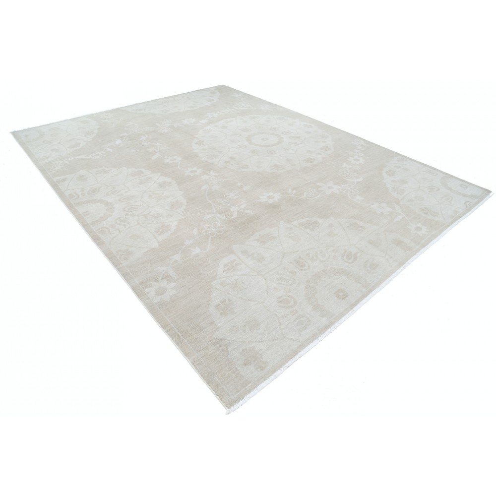Hand Knotted Beige Wool Large Area Rug | Traditional Floral Carpet Hand Knotted Beige Wool Large Area Rug | Traditional Floral Carpet