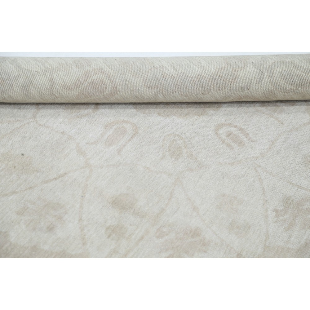 Hand Knotted Beige Wool Large Area Rug | Traditional Floral Carpet Hand Knotted Beige Wool Large Area Rug | Traditional Floral Carpet