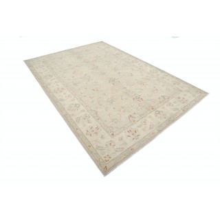 Hand Knotted Large Area Rug for Living Room Decor | Beige Wool Carpet for Bedroom and Dining Room