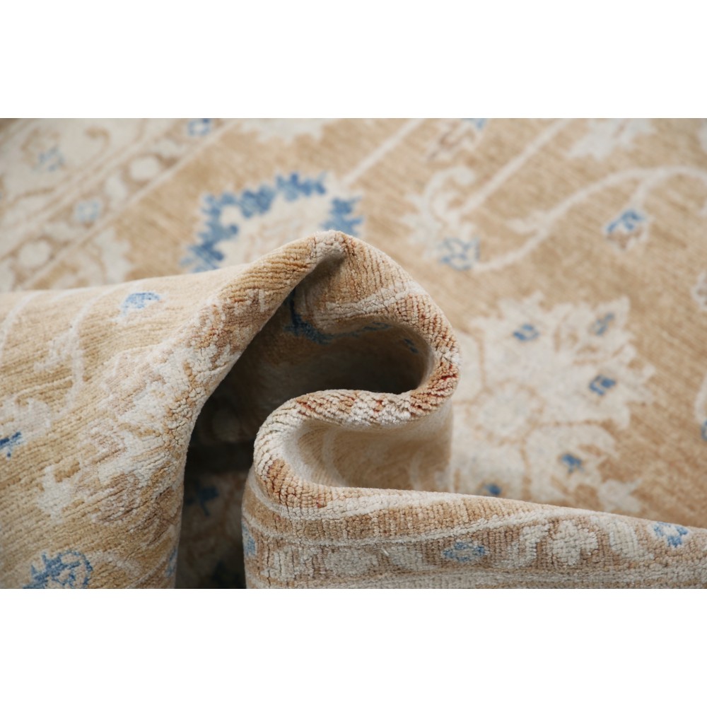 Hand Knotted Soft Red, Beige and Light Blue Wool Area Rug | Floral Pattern Small Rug Hand Knotted Soft Red, Beige and Light Blue Wool Area Rug | Floral Pattern Small Rug