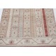 Hand Knotted Beige, Red Wool Area Rug | Turkish Geometric Motif Accent Rug