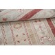Hand Knotted Beige, Red Wool Area Rug | Turkish Geometric Motif Accent Rug