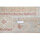 Hand Knotted Beige, Red Wool Area Rug | Turkish Geometric Motif Accent Rug