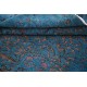 Hand Knotted Blue and Plum Wool Rug | Turkish Ornamental Geometric Design Accent Rug Hand Knotted Blue and Plum Wool Rug | Turkish Ornamental Geometric Design Accent Rug