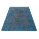 Hand Knotted Blue and Plum Wool Rug | Turkish Ornamental Geometric Design Accent Rug Hand Knotted Blue and Plum Wool Rug | Turkish Ornamental Geometric Design Accent Rug