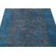 Hand Knotted Blue and Plum Wool Rug | Turkish Ornamental Geometric Design Accent Rug Hand Knotted Blue and Plum Wool Rug | Turkish Ornamental Geometric Design Accent Rug