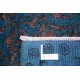 Hand Knotted Blue and Plum Wool Rug | Turkish Ornamental Geometric Design Accent Rug Hand Knotted Blue and Plum Wool Rug | Turkish Ornamental Geometric Design Accent Rug